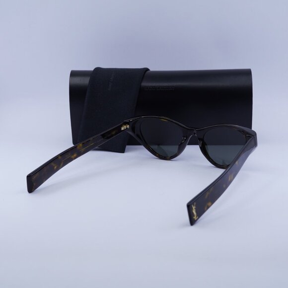 Saint Laurent SL M144 002 Sunglasses Havana Cat Eye Frame, Grey Lenses - Picture 10 of 10